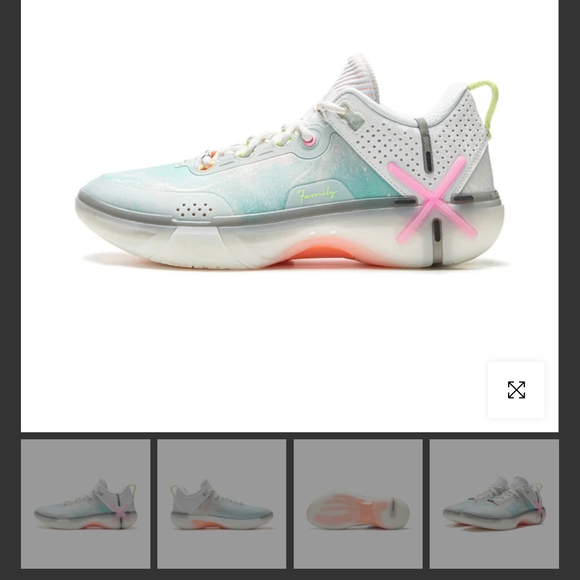 Trendy White and Pink Sneakers - Picture 1 of 4
